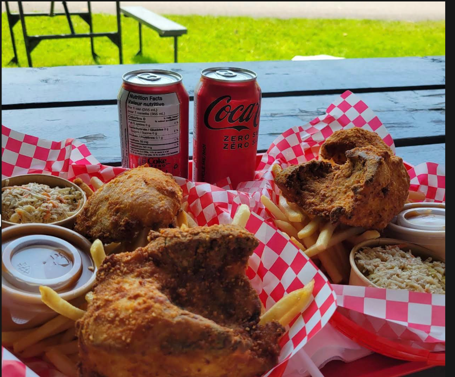 Paniers de poulet frit avec Coke